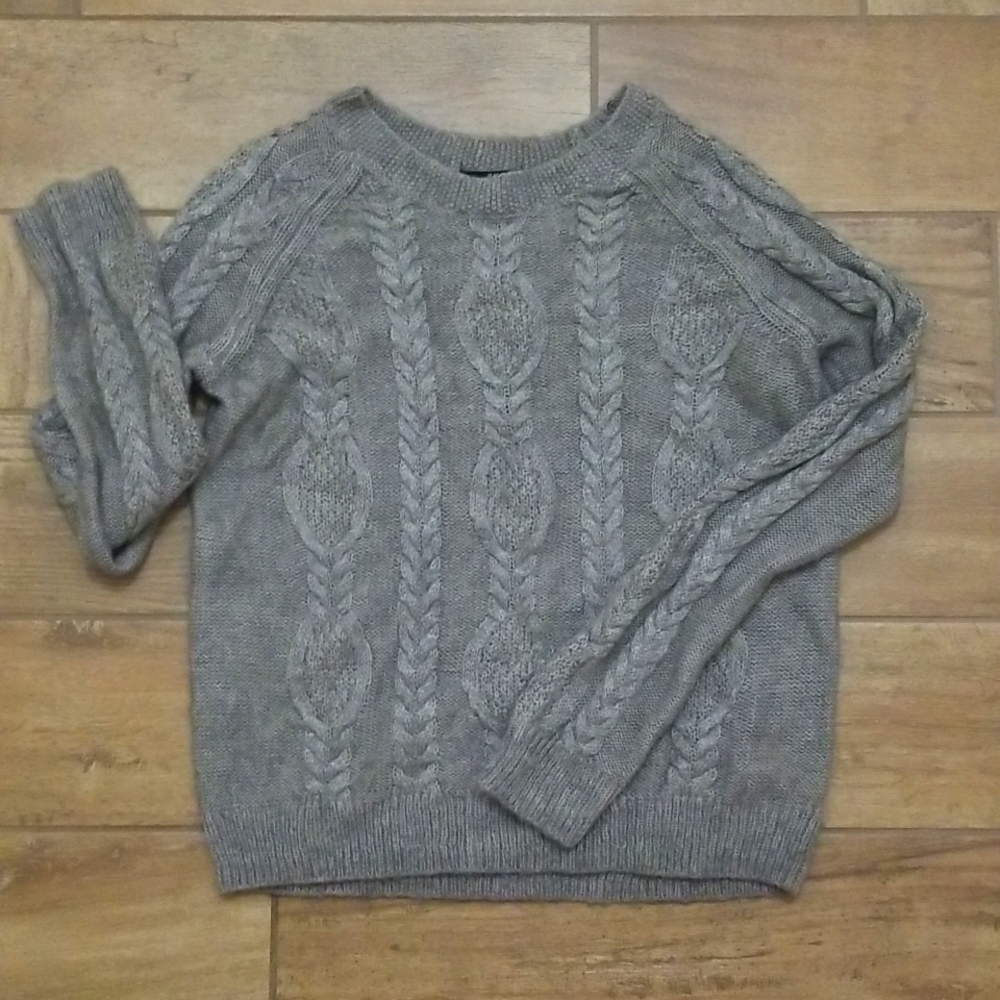 H&M Chunky Knit Sweater Womens L Gray